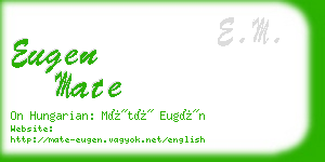 eugen mate business card